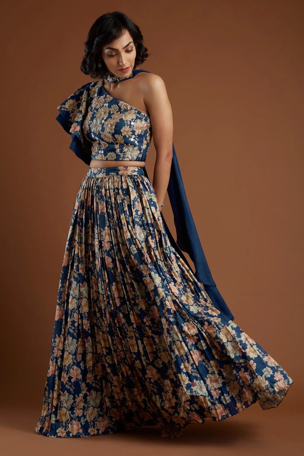 Printed One Shoulder